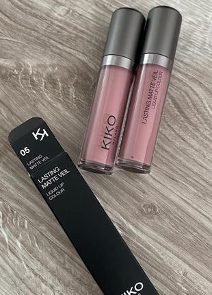 Стійка рідка помада lasting matte veil kiko milano 05