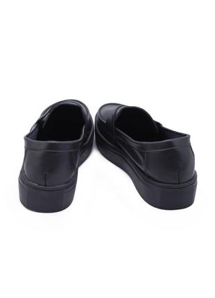Жіночі туфлі з натуральної шкіри без каблука мокасини сліпони4 фото