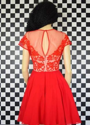 Плаття червоне пишне вечірнє святкова сукня червона яскрава лялькова3 фото