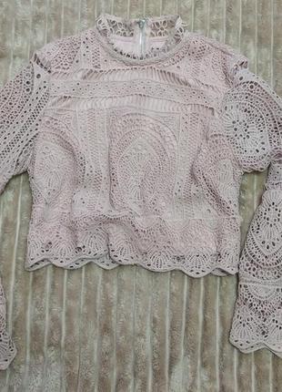 Ажурная кофточка блуза топ