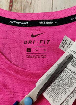 Футболка спортивная мужская розовая беговая nike running4 фото