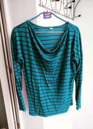 Стильный лонгслив в полоску, l xl