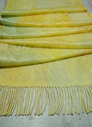 Жіночий повітряний тонкий шарф, шарф-павутинка, вовняної валяного шарф ручної роботи6 фото