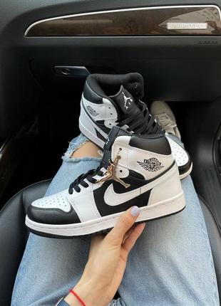 Кросівки jordan 1 black white