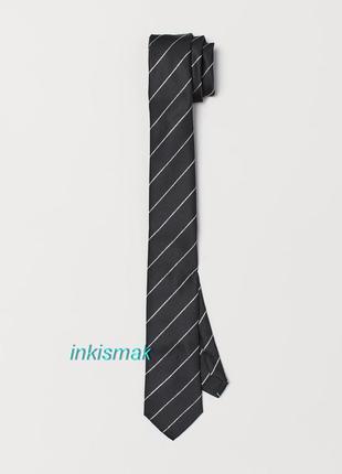 Полосатый атласный галстук h&m1 фото