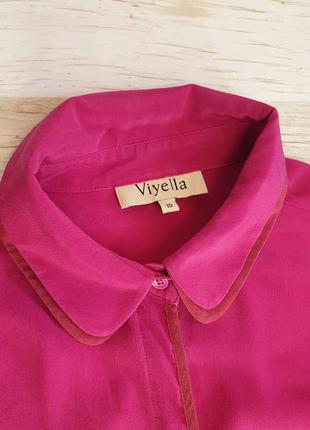 Яскрава вінтажна шовкова сорочка viyella5 фото