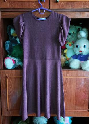 Сукня жіноча бордове люрекс1 фото
