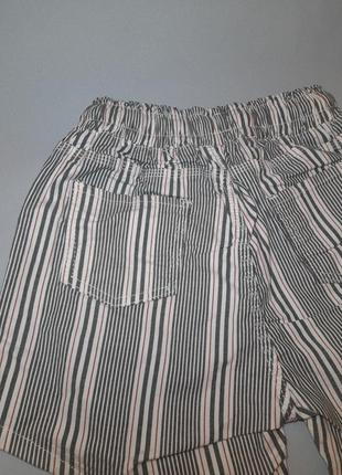 Розпродаж.жіночі джинсові шорти полоска талія на резинці турция s, m,  l, xl3 фото