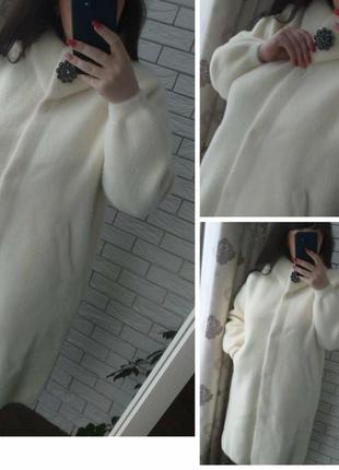 Шикарное пальто, кардиган с альпаки,до 62 размера.2 фото