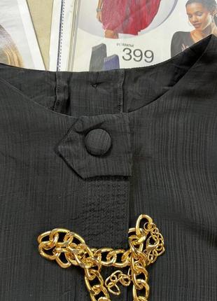 Красивая черная блуза , блузка с пуговицами сзади3 фото