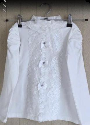 Нарядная трикотажная блуза для девочки на рост 116-1223 фото