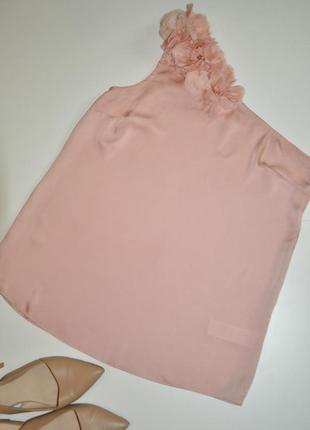 Блуза персикового цвета на одно плечо new look