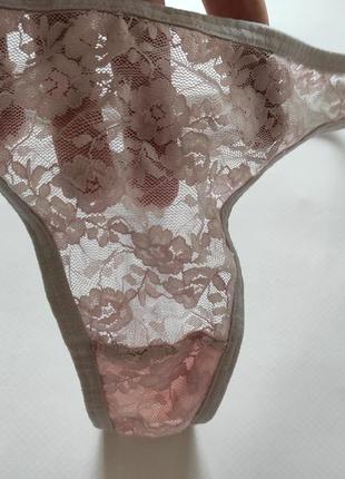 H&m труси мереживо стрінги стринги мереживні жіночі трусики кружевные кружево трусы женские розовые секси еротик3 фото