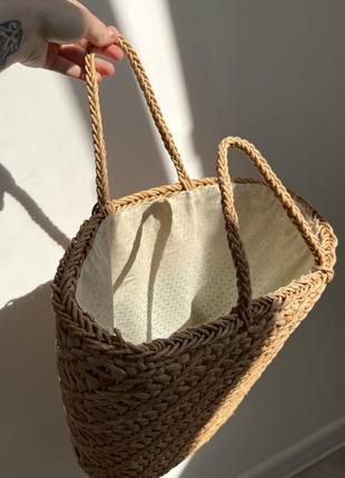 Розкішна соломяна сумка плетена під вінтаж кантрі стиль5 фото
