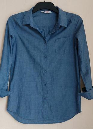 Блузка на девочку h&m 12-13 лет 158 рост хлопок сорочка рубашка
