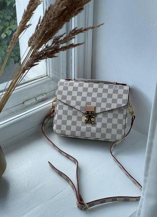 Жіноча сумка, сумка в стилі louis vuitton pochette metis ivory