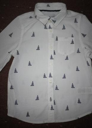 Сорочка біла m&s 3-4 роки