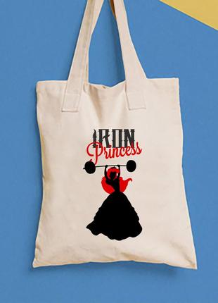 Эко-сумка, шоппер, повседневная с принтом  "принцесса в платье: iron princess" push it1 фото