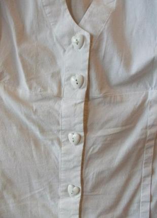 Белая рубашка с пуговками-сердечками от terranova2 фото