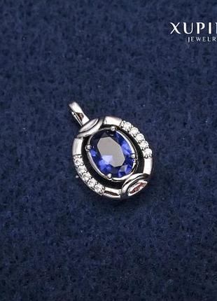 Кулон xuping синій кристал родій