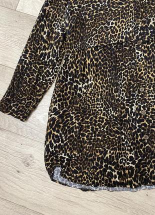 Леопардовое платье-туника zara, р.l-xl5 фото
