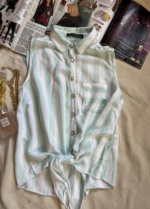 Натуральная нежная блуза без рукавов от atmophere ,блузка1 фото
