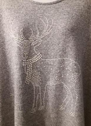 Брендовий  новий  стильний  светр  р.22 від  tu з оленем3 фото