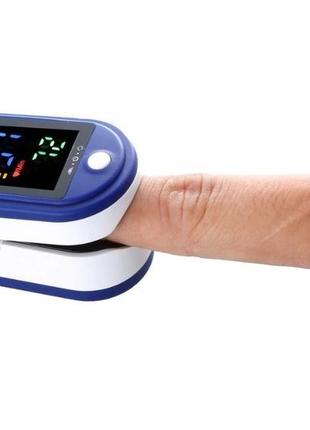 Пульсометр oximeter bl-230 на палец для измерения кислорода медицинский беспроводной пульсоксиметр синий3 фото