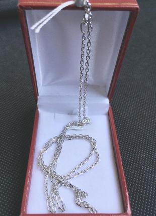 Новий родований срібний ланцюжок якірка 45 50 55 см срібло 925 проби