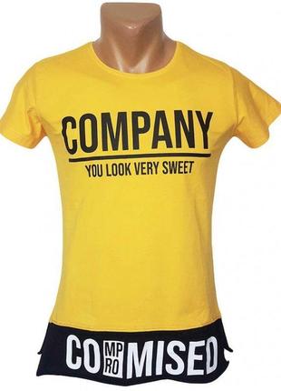 Красивая желтая футболка company