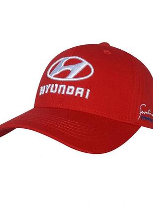 Кепка мужская sport line красного цвета с лого hyundai. артикул: 45-0266