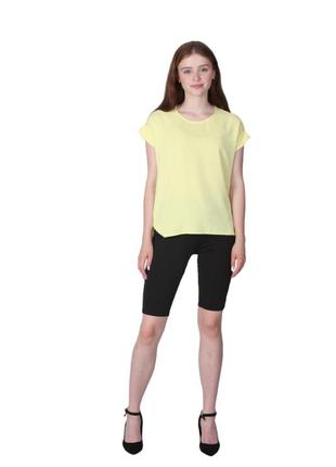 Блузка женская модная летняя актуаль 539 софт желтая, 48