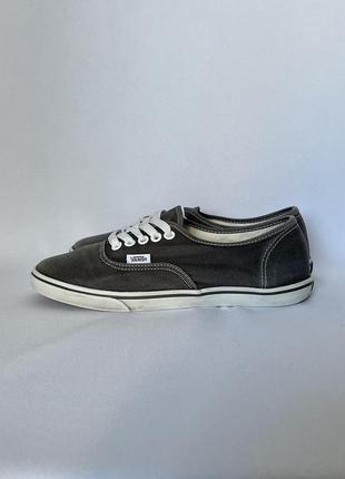 Vans lo pro серые кеды тканевые с узкой подошвой3 фото