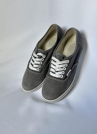 Vans lo pro серые кеды тканевые с узкой подошвой1 фото