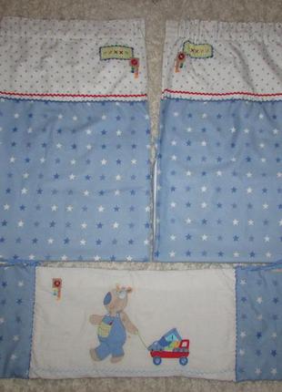 Комплект (бампер+шторы) в детскую next