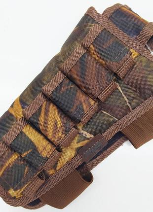 Патронташ на приклад для левши  на 6 патронов камуфляж