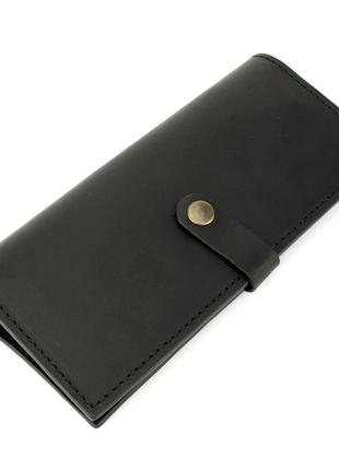 Кошелек мужской кожаный большой handycover hc0046 черный4 фото