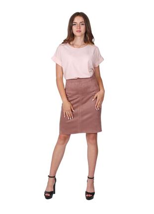 Блузка женская модная летняя актуаль 539 софт персиковый, 44