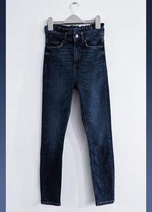 Джинси скіні з високою посадкою zara basic z1975 denim