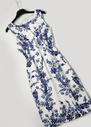 Брендовое платье миди в цветы от hobbs1 фото