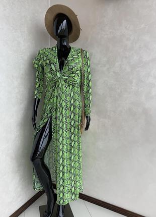 Primark яркое сетчатое пляжное длинное платье туника в анималистический принт