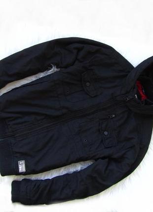 Утеплена демісезонна куртка-бомбер з капюшоном george