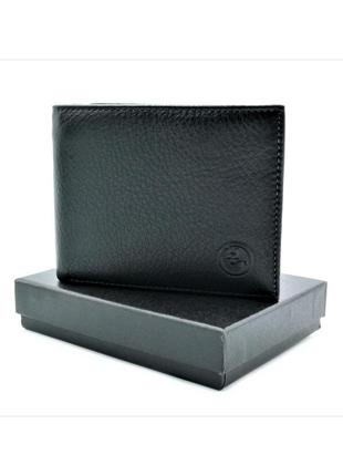 Чоловічий шкіряний гаманець weatro 11,5 х 9 х 2 см чорний wtro-208b