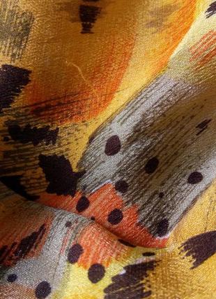 Шелковый большой платок палантин 110 х 110 см.6 фото