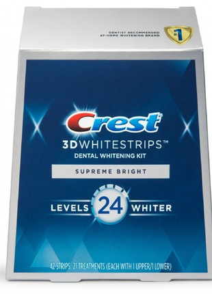 Відбілюючі смужки crest 1/2 упаковки supreme bright ( flex fit ) whitestrips 10 пар смужок4 фото