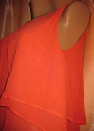 Модная укороченая шифоновая легкая блузка майка divided h&m eur 36/us6/ 165см/85а км11568 фото
