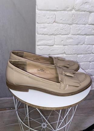 Лофери, туфлі, лофери з лакової шкіри, туфлі з лакованої шкіри marks&spencer 39р
