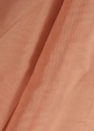 Терракотовый тюль шифон (вуаль) однотонный