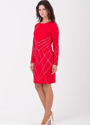 Жіноча червона сукня rica mare2 фото