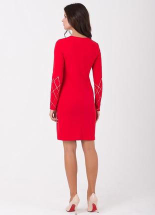 Жіноча червона сукня rica mare3 фото